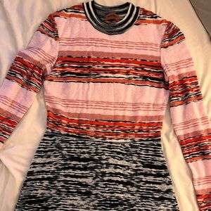 Missoni long sleeve knit mini dress
